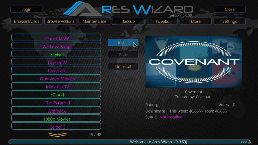 Download On Covenant With Kodi